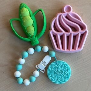 Baby Silicone Teething Toys - Set of 3